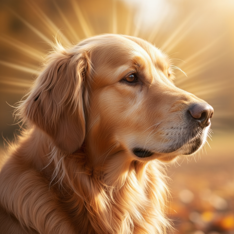 Golden au poil brillant